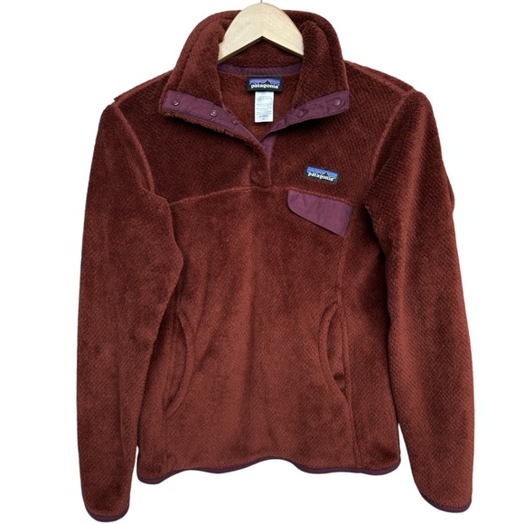 PATAGONIA | Women’s Re-Tool Snap-T Pullover Fleece Shirt | Kiln/Dark Currant | S - Picture 11 of 11